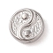 Non-Tarnish 304 Stainless Steel Beads, Stainless Steel Color, Yin-yang, 12x4.5mm, Hole: 1.4mm