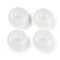 Resin European Beads with Glitter Powder, Large Hole Beads, Rondelle, White, 13.5x7.5mm, Hole: 5mm