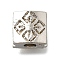 Square Brass Beads, Lead Free & Cadmium Free, Long-Lasting Plated, Rack Plating, Platinum, 8x8.5x5.5mm, Hole: 2.5mm
