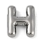 Anti-Tarnish 304 Stainless Steel Pendants, Letter H, 17.5x15x5mm, Hole: 2mm