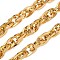 Ion Plating(IP) 304 Stainless Steel Rope Chains, Unwelded, with Spool, Golden, 6.5x2.5mm