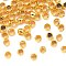 Brass Crimp Beads, Golden, 3x2mm, Hole: 2mm