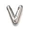 304 Stainless Steel Pendants, Letter Charm, Anti-Tarnish, Letter V, 20.5x18x5.5mm, Hole: 3.4mm