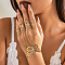 Halloween Gothic Butterfly Iron Finger Ring Bracelets for Women, Golden, 5-1/2 inch(14cm)