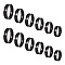Pandahall 12Pcs 6 Size 201 Stainless Steel Grooved Finger Ring Settings, Ring Core Blank, for Inlay Ring Jewelry Making, Electrophoresis Black, Inner Diameter: 17~22mm, 2Pcs/size