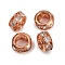 Brass Rhinestone Beads, Rondelle, Crystal, Rose Gold, 9.5x5mm, Hole: 4.5mm