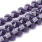 Transparent Glass Beads, Faceted, Heart, Indigo, 10x10x6.5mm, Hole: 1mm