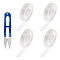 4 Rolls 3 Meter Acrylic Double Sided Adhesive Tape, for Packaging Paper Craft Handmade Card Photo Albums, with 1Pc Iron U Sewing Scissors, Clear, 15x1mm