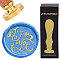 Wax Seal Stamp Set, Golden Tone Sealing Wax Stamp Solid Brass Head, with Retro Wood Handle, for Envelopes Invitations, Gift Card, Word, 83x22mm, Stamps: 30x14.5mm