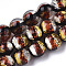 Handmade Silver Foil Glass Lampwork Beads Strands, Round, Colorful, 10.5x9.5~10.5mm, Hole: 1mm, about 50pcs/Strand, 19.29 inch~19.69 inch