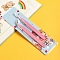 Stainless Steel Tweezers, for DIY Scrapbooking, Pink, 11.5x0.9cm, 2pcs/set