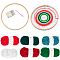1 Set DIY Tapestry Knitting Kits, including Wool Yarn, Knitting Loom, Comb, Needle, Ring, 19x0.9cm, Inner Diameter: 17.9cm