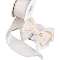 10 Yards Polyester Ruffled Ribbons, for Bowknot, Clothing Ornament, Floral White, 1 inch(25mm)