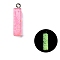 Luminous Resin Pendants, Glow in the Dark, with Platinum Plated Loop, Letter, Letter I, 24x5.5x5.5mm, Hole: 1.8mm