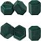 Velvet Ring Boxes, Hexagon, Dark Green, 1-3/4x1-7/8x1-3/4 inch(4.3x4.9x4.3cm)