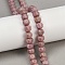 Natural Rhodonite Beads Strands, Pumpkin, 8x6.5mm, Hole: 0.8mm, about 59pcs/strand, 15.16 inch(38.5cm)