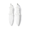 Natural Quartz Crystal Pendants, with Brass Finding, Cone, 68.5~70.5x13.5~14.2mm, Hole: 6.5x4.5mm