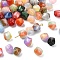 50Pcs Resin Beads, Octagon, Two Tone, Faceted, Mixed Color, 10x10x10mm, Hole: 1.8mm