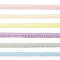12 Yards 6 Colors Nylon Ruffled Elastic Lace Trim, for Clothes Decoration, Mixed Color, 1/4 inch(7.5mm), 2 yards/color