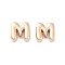 Rack Plating Alloy Pendants, Cadmium Free & Lead Free, Electroplate Nickel, Light Gold, Letter M, 9.5x9.5x4mm, Hole: 1.5x2.5mm