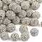 Alloy Rhinestone Beads, Grade A, Round, Silver Color Plated, Crystal, 12mm, Hole: 2mm