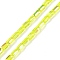 Electroplate Glass Chevron Beads Strands, AB Color Plated, Faceted, Column, Yellow, 6.5x4mm, Hole: 0.8mm, about 80pcs/strand, 20.08''(51cm)