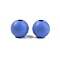Wood European Beads, Matte Style, Round, Royal Blue, 15mm, Hole: 4.7mm