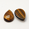 Natural Tiger Eye Cabochons, teardrop, Dark Goldenrod, 18x13x5mm