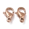304 Stainless Steel Lobster Claw Clasps, Manual Polishing, Rose Gold, 9x6x3mm, Hole: 1.2mm, Inner diameter: 3mm