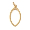304 Stainless Steel Pendants, with Jump Ring, Laser Cut, Horse Eye Charms, Golden, 20.5x10.5x1mm, Hole: 3.2mm