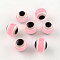 Round Evil Eye Resin Beads, Pink, 11.5~12x11mm, Hole: 2.5mm
