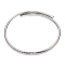 Iron Round Snake Chains Choker Necklaces, Adjustable Stretch Necklaces for Men Women, Platinum, 0.20~0.24 inch(0.5~0.6cm), Inner Diameter: 4.96 inch(12.6cm)