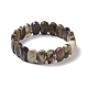 Natural Wealth Stone Jaspis Oval Perlen Stretch-Armband G-E010-01X-2