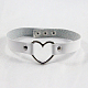 Панк-рок стиле кожа ожерелья сердца X-NJEW-O053-08A-2