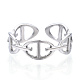 304 Stainless Steel Oval Open Cuff Ring RJEW-N040-37-2