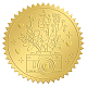 Самоклеящиеся наклейки с тиснением золотой фольгой DIY-WH0211-206-1