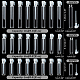 Pandahall Elite 150 définit 3 styles de bouteilles en verre transparent MRMJ-PH0001-76-2
