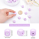 CHGCRAFT 26Pcs 26 Letters Silicone Beads Purple Silicone Beads Cube Silicone Beads DIY Silicone Beads Bulk for Earring Necklace Jewelry Making SIL-CA0001-36-2