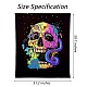 Tela decorativa hippie del cráneo de la luz negra JX154A-2