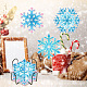 Kits de posavasos con copos de nieve navideños con pintura de diamantes diy WG22379-01-4