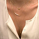Einfache Design-Legierung abgestufte Halsketten NJEW-N0052-004-1