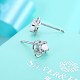 Exquisite 925 Sterling Silver Cubic Zirconia Stud Earrings EJEW-BB20115-4