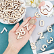 CHGCRAFT 150Pcs Wooden Number Wooden Arabic Clock Numbers with Adhesive Wood Sticker 0-9 Wooden Numbers for DIY Craft Scrapbooks Home Decoration Signs DIY-CA0003-26-3