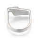Natural Shell Trapezoid Open Cuff Ring RJEW-N039-12P-3