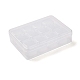 12 contenedor organizador de cuentas de plástico rectangular con rejillas. CON-XCP0002-29-1