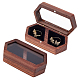 Cajas de almacenamiento de anillos de pareja de madera de 2 ranura CON-WH0087-42C-1