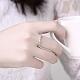 Романтические латунные кольца с фианитом в корейском стиле на день святого валентина RJEW-BB00555-02-5