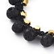 Natura Lava Rock Braided Bead Bracelets BJEW-JB04914-01-3