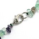 Classic Fluorite Chip Beaded Necklaces X-NJEW-L055-05-2