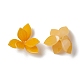 不透明樹脂ビーズキャップ  マルチ花弁  花  オレンジ  22x21x13mm  穴：1.4mm RESI-L035-14-2